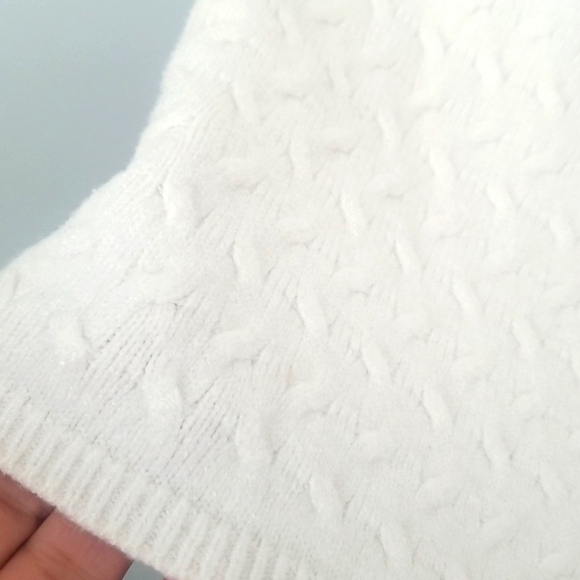 Modern Minimalist Cropped Knit Sweater | Oversized Boxy Textured Sleeves - Picture 7 of 15